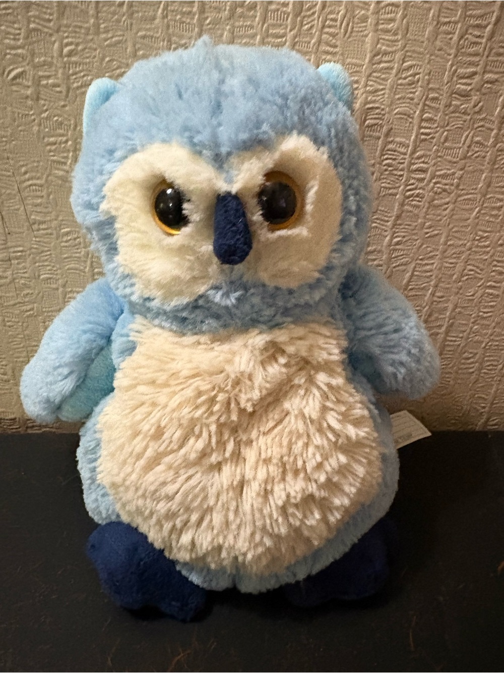 Cozy Plush Brand Blue and Cream Owl Stuffed Animal w/Lavender Scented Interior